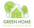 Green Home sustainable buliding emblem template