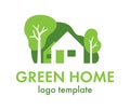 Green Home sustainable buliding logo template