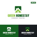 Green Homestay Logo / Icon Vector Design Business Logo Idea Royalty Free Stock Photo