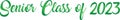 Green Horizontal Senior Class of 2023 copy Royalty Free Stock Photo