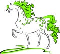 Green horse