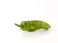 Green hot chili pepper isolated on white background Royalty Free Stock Photo