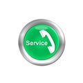 Green Hotline Service contact communication concept button