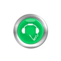 Green Hotline support contact communication concept button