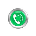 Green Hotline support contact communication concept button
