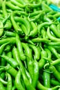 Green hotpepper in market