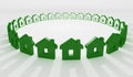 Green house in circle background Royalty Free Stock Photo