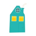 Green house in doodle style on white background Royalty Free Stock Photo