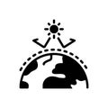 Black solid icon for Green House Effect, green and climate Royalty Free Stock Photo