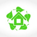 Green House Emblem Royalty Free Stock Photo