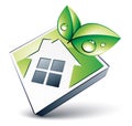 Green house icon Royalty Free Stock Photo