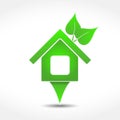 Green House Icon Royalty Free Stock Photo