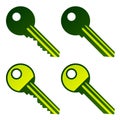 Green house keys Royalty Free Stock Photo