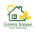 Green house logo. Eco house. Vector. Royalty Free Stock Photo