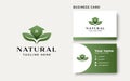 Green House Logo Template Isolated in White Background Royalty Free Stock Photo