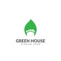Green house logo vector design template Royalty Free Stock Photo