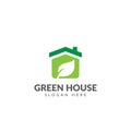 Green house logo vector design template Royalty Free Stock Photo