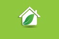 Green house logo icon vector