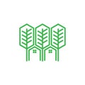 Green house tree logo vector concept Royalty Free Stock Photo