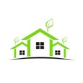 Green houses logo Royalty Free Stock Photo