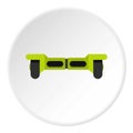 Green hoverboard icon circle