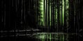 Abstract Mystical Forest Reflection