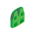 Green hunter vest isometric 3d icon