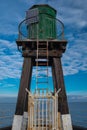 A tower at the end of Whitby Harbour wall Royalty Free Stock Photo