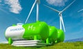 Green Hydrogen energy production pipeline - green hydr Royalty Free Stock Photo