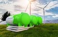 Green Hydrogen energy production pipeline - green hydr Royalty Free Stock Photo