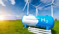 Green Hydrogen renewable energy production Royalty Free Stock Photo