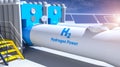 Green Hydrogen renewable energy production pipeline - green hydr Royalty Free Stock Photo