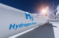 Green Hydrogen renewable energy production pipeline - green hydr Royalty Free Stock Photo