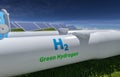 Green Hydrogen renewable energy production pipeline - green hydr Royalty Free Stock Photo