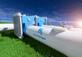 Green Hydrogen renewable energy production pipeline - green hydr Royalty Free Stock Photo