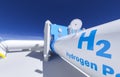 Green Hydrogen renewable energy production pipeline - green hydrogen Royalty Free Stock Photo