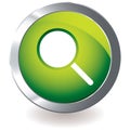 Green icon magnifying Royalty Free Stock Photo