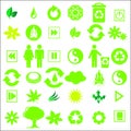 Green icons Royalty Free Stock Photo