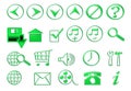 Green icons for the site Royalty Free Stock Photo