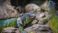 Green Iguana Lizard Reptile Animal Royalty Free Stock Photo