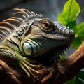 The Green Iguana at Rest