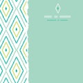 Green ikat diamonds square torn seamless patterns