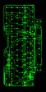 Green illustrated circuit board