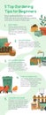 Green Illustrated Top Gardening Tips For Beginners Infographic