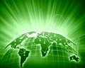 Green image of globe Royalty Free Stock Photo