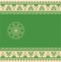 Green Indian henna card