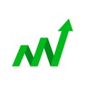 Green Indication arrows. Up arrows, statistic financial symbol. Vector illustration. EPS 10.