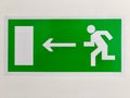 Green Indoor Exit Direction Sign