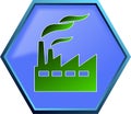 Green industry icon Royalty Free Stock Photo