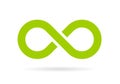 Green infinity vector symbol Royalty Free Stock Photo